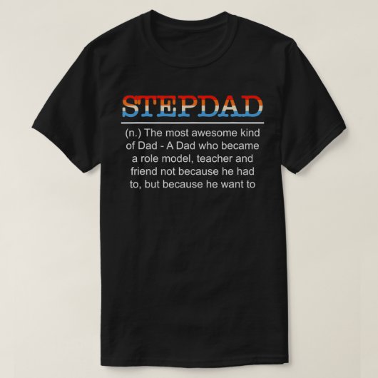 Mens定義StepdadステップパパStepfatherステップF Tシャツ (デザイン正面)