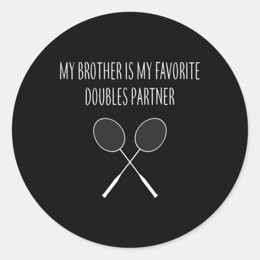 Mens弟は私のダブルスお気に入りのパートナーマットである ラウンドシール (正面)