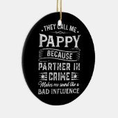 Mens彼らは私をパピーTeeクリスマスの父の日と呼ぶ セラミックオーナメント (右)