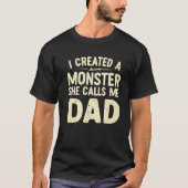 Mens彼女が私にパパDaddy Faと呼ぶモンスターを作成 Tシャツ (正面)
