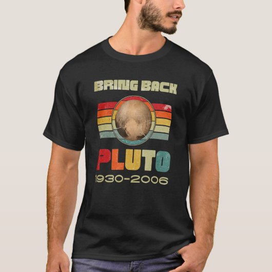 Mens戻る冥王星を思い出せ忘れない冥王星 Tシャツ (正面)