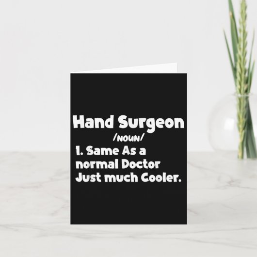 Mens手外科医の定義Surgery Doctor Hand S カード (正面)