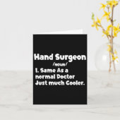 Mens手外科医の定義Surgery Doctor Hand S カード (黄色い花)