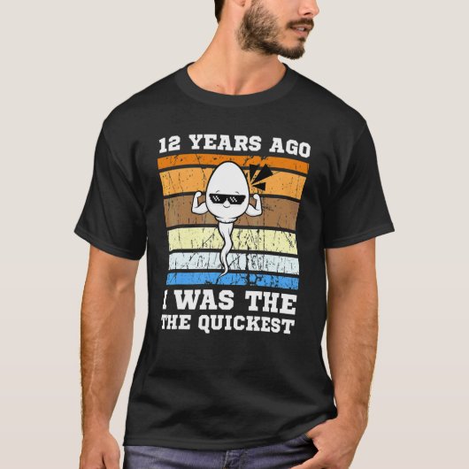 Mens最も速い泳ぐ人12年前に最も速い精子 tシャツ (正面)