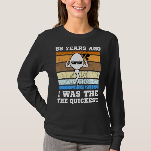 Mens最も速い泳ぐ人68年前に最も速い精子 Tシャツ (正面)
