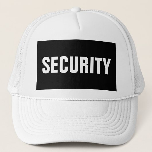 Mens白黒カスタマイズ可能セキュリティ文字 キャップ (正面)