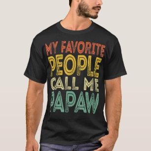 Mens私のお気に入りの人々は私をパポーおもしろいパパGrと呼ぶ Tシャツ
