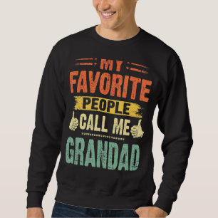 Mens私のお気に入りの人々は私をGrandadヴィンテージFaと呼ぶ スウェットシャツ