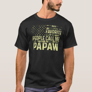 Mens私のお気に入りの人々はPapaw Usa Patriotiと呼ぶ Tシャツ