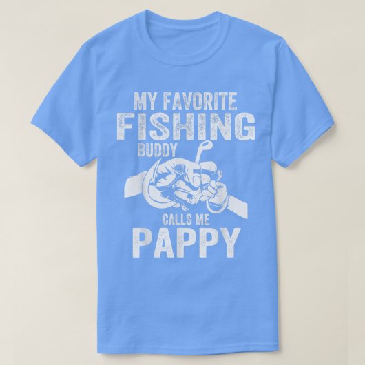 Mens私のお気に入りの魚釣り仲間は私をPappy Fisと呼ぶ Tシャツ (デザイン正面)