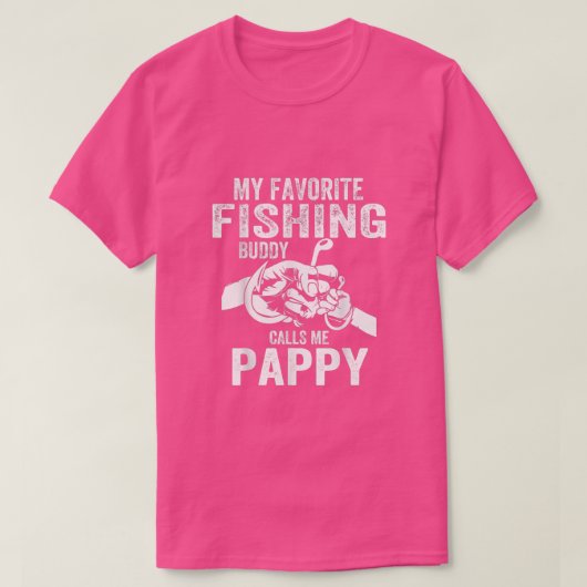 Mens私のお気に入りの魚釣り仲間は私をPappy Fisと呼ぶ Tシャツ (デザイン正面)