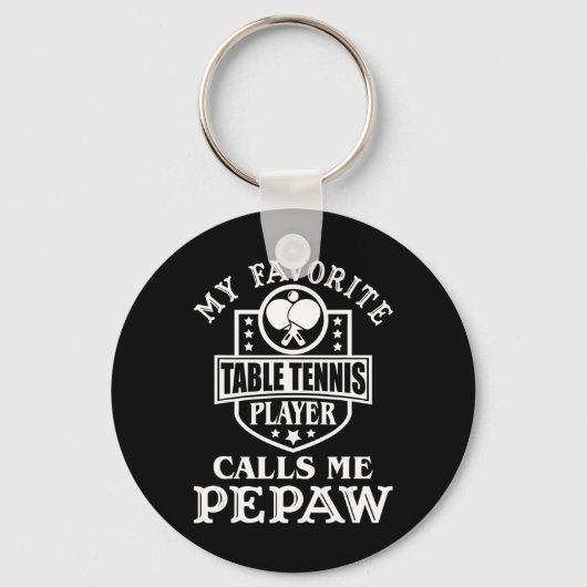 Mens私のテーお気に入りのブルテニス選手は私をペパと呼ぶ キーホルダー (正面)