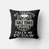 Mens私のテーお気に入りのブルテニス選手は私をペパと呼ぶ クッション (裏面)