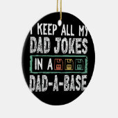 Mens私の保全てのパパがベースのパパでジョーク セラミックオーナメント (右)