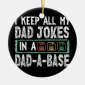 Mens私の保全てのパパがベースのパパでジョーク セラミックオーナメント (正面)