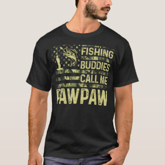 Mens私の魚釣り仲間は私をPawpaw Usa Patriotと呼ぶ Tシャツ