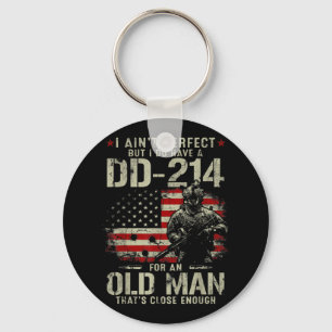 Mens私は完璧ではない私はDD-214の退役軍人を持っている キーホルダー