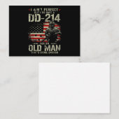 Mens私は完璧ではない私はDD-214の退役軍人を持っている ノートカード (正面/裏面)