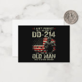 Mens私は完璧ではない私はDD-214の退役軍人を持っている ノートカード (正面/裏面インサイチュ)