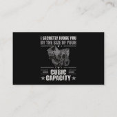 Mens私は密かにあなたの立方Caのサイズで判断する 名刺 (裏面)