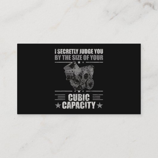 Mens私は密かにあなたの立方Caのサイズで判断する 名刺 (裏面)