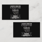 Mens私は密かにあなたの立方Caのサイズで判断する 名刺 (正面/裏面)