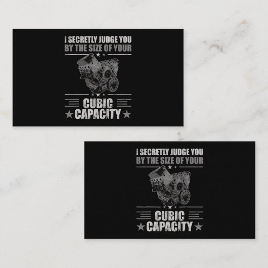 Mens私は密かにあなたの立方Caのサイズで判断する 名刺 (正面/裏面)