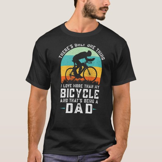 Mens私は自転車に乗っ考えて一つしかない Tシャツ (正面)