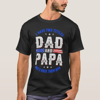 Mens私は2つのタイトルを持っているパパ&パパと私はそれらをロック Tシャツ