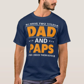 Mens私は2つのタイトルパパとPaps for Grandpa  Tシャツ