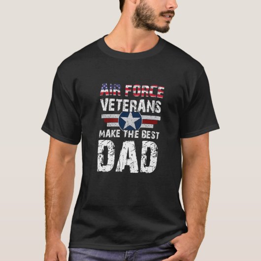 Mens空誇りを持った力の退役軍人は米国を最高のパパ Tシャツ (正面)