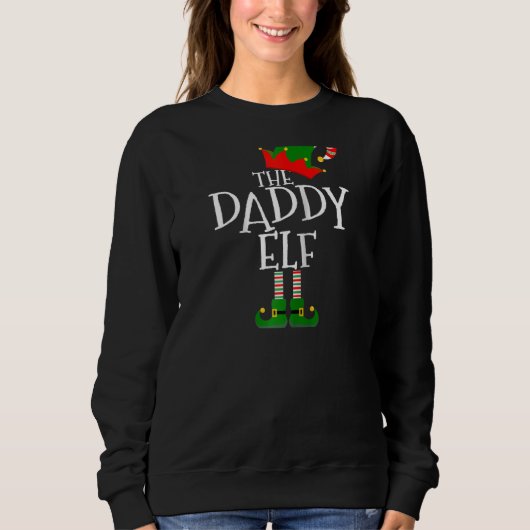 Mens簡単ザDaddy小妖精や小人衣装マッチングファミリーGr スウェットシャツ (正面)