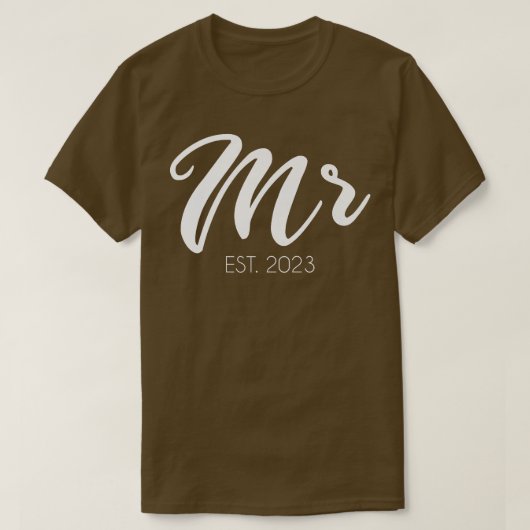 Mens結婚の贈り物Mr. Tシャツ (デザイン正面)