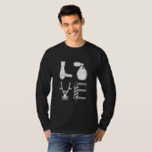 Mens職人ツールGraphic Electrician Worker To Tシャツ (正面フル)