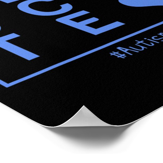 Mens自閉症の意識を支持ユニークするディスアを抱く ポスター (角)