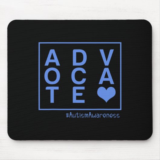 Mens自閉症の意識を支持ユニークするディスアを抱く マウスパッド (正面)