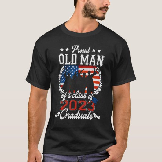 Mens誇りを持った Old Man of a Class of a 23 Graduate US Tシャツ (正面)