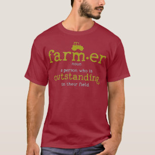 Mens農家定義辞書フおもしろいァーム Tシャツ