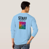 Mens長袖ティーズのスタッフのメンバー Tシャツ (裏面フル)