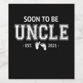 Mens間もなく叔父になる2021妊娠ベビー発表 ワインラベル (シングルラベル)