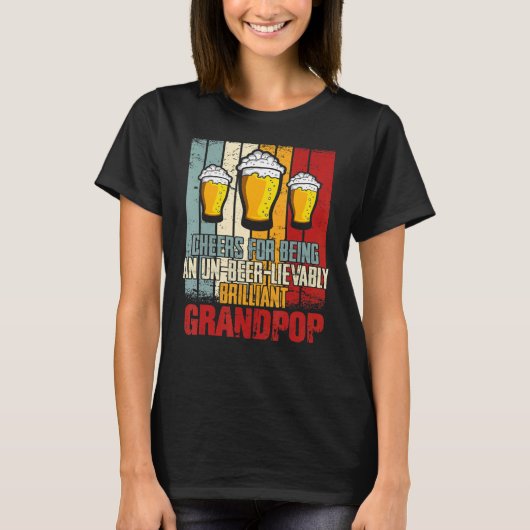 Mens飲む応援はUn Beer Lievable Gran Tシャツ (正面)