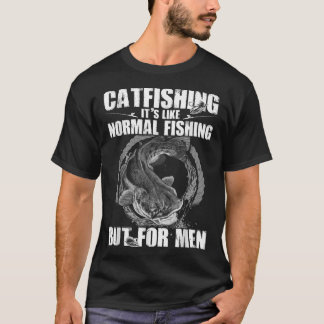 MENS魚釣り男性へのCatfishingはMEM用 Tシャツ