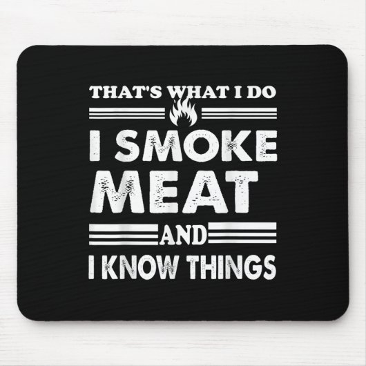 Mens おもしろい Bbq Thats私は肉と私を吸う マウスパッド (正面)