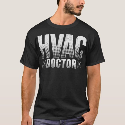 Mens おもしろい HVAC Techワーク冷却冷蔵 Tシャツ (正面)