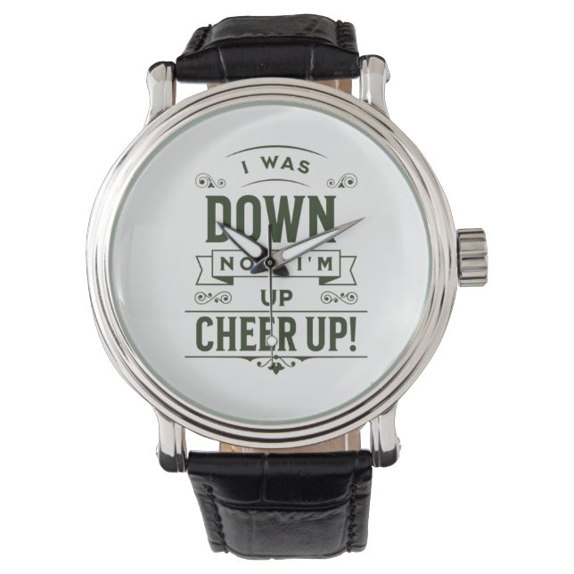 MEN'S 元気出して CHEER UP シルバーEWATCH 腕時計 (正面)