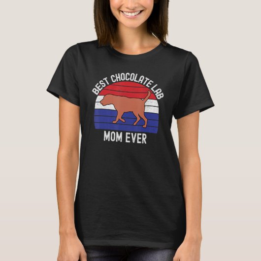 Mens 最高の Chocolate Lab Mom Everラブラドール取得 Tシャツ (正面)