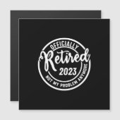 Mens 2023 退職した Not My Problem -ヴィンテージ マグネット招待状 (正面/裏面)