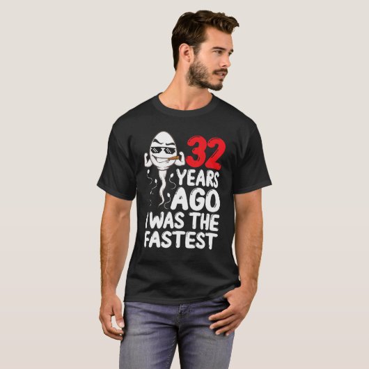 Mens 32番目の誕生日ギャグドレス32年前の私はTh Tシャツ (正面フル)