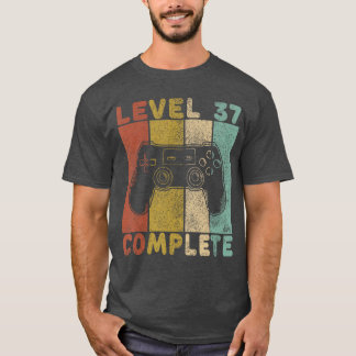 Mens 37th Birthday Men Gaming Level 37 Complete bo Tシャツ