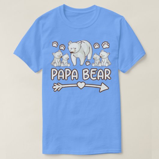 mens 4 cubs t shirts, daddy bear tshirts for fathe tシャツ (デザイン正面)